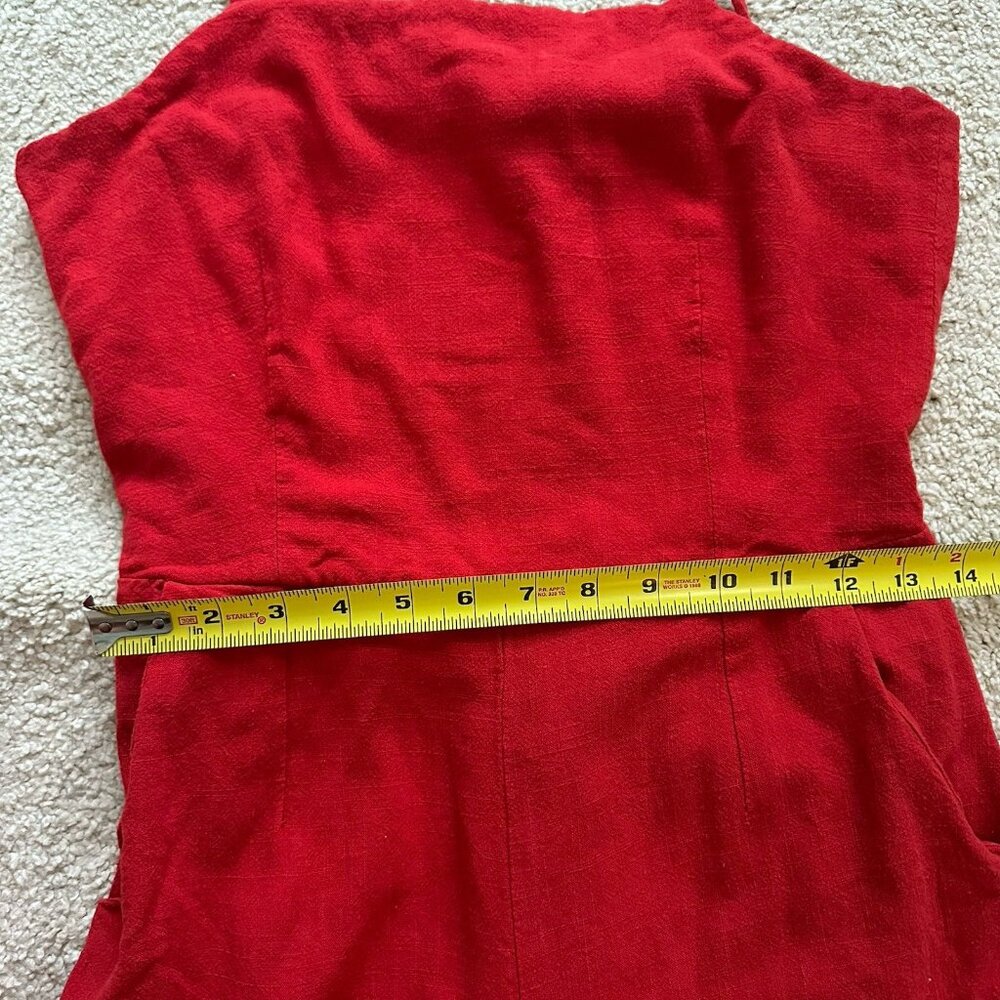 Oak + Fort Jumpsuit Women’s Medium  Wide Leg Tie Back Mark On Ankle - Picture 10 of 16